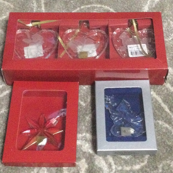 Bundle of 5 Mikasa crystal ornaments NWT